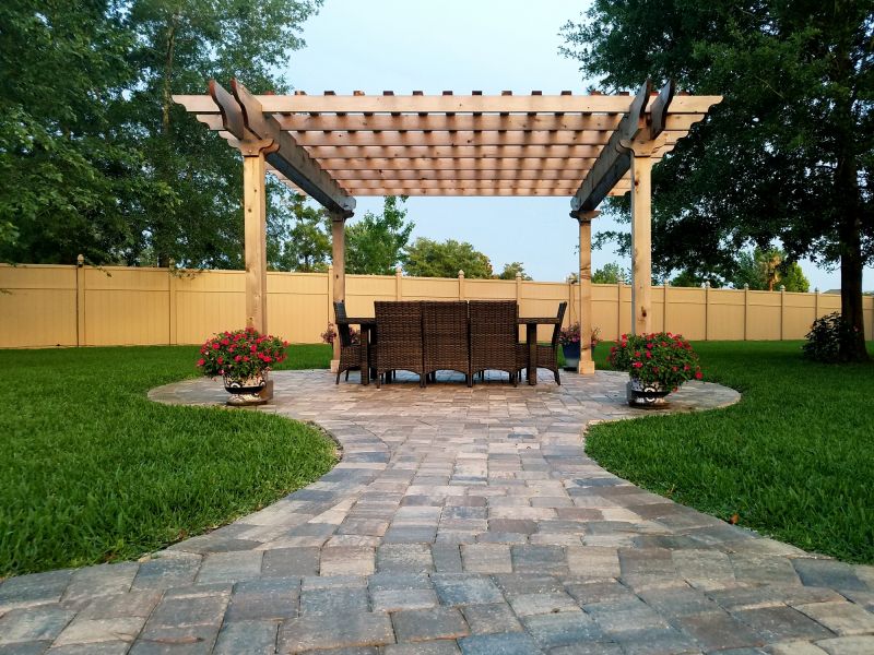 Courtyard Pergola Installation