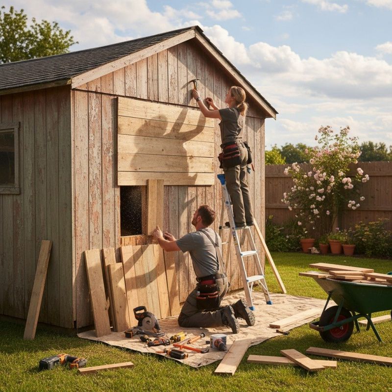 Wood Shed Repair