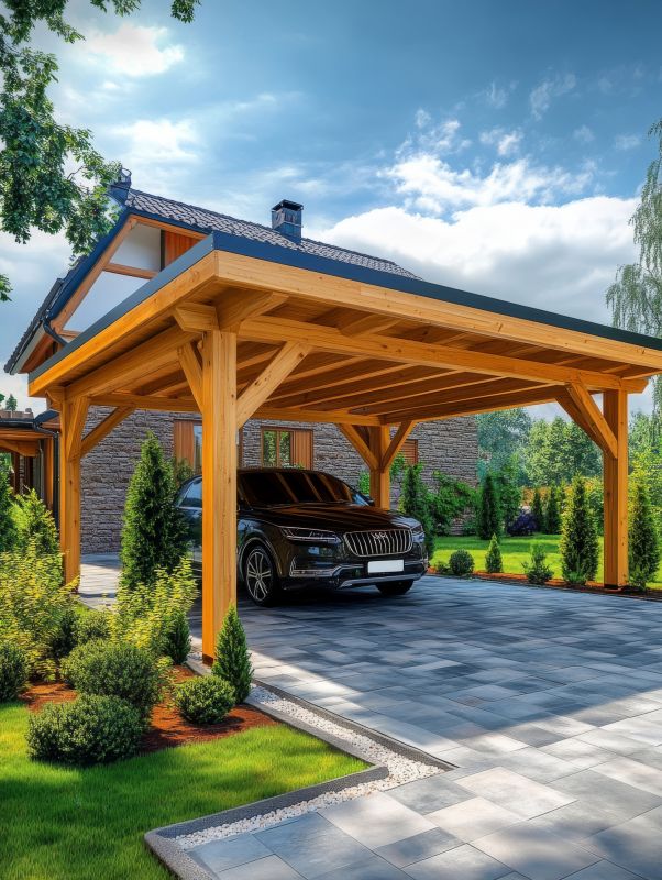 Wooden Carport Installation in Alexandria